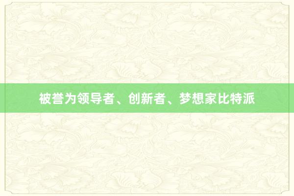 被誉为领导者、创新者、梦想家比特派