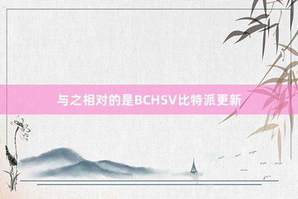 与之相对的是BCHSV比特派更新