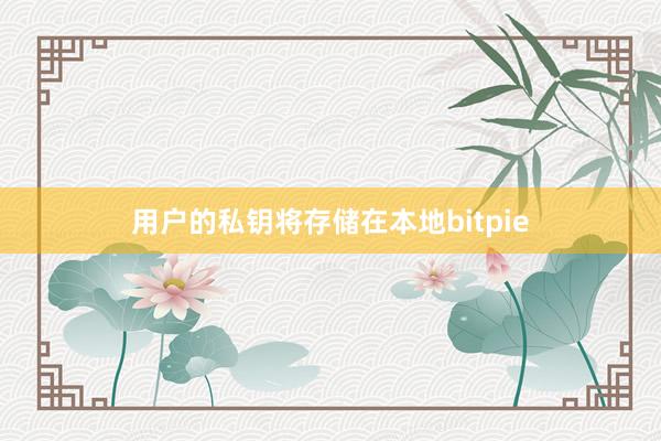 用户的私钥将存储在本地bitpie