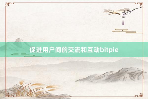 促进用户间的交流和互动bitpie