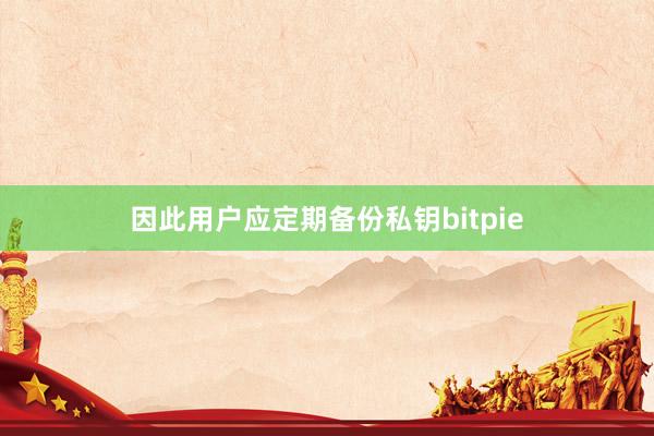 因此用户应定期备份私钥bitpie