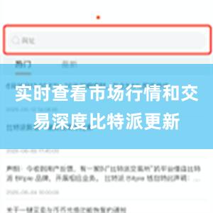 实时查看市场行情和交易深度比特派更新